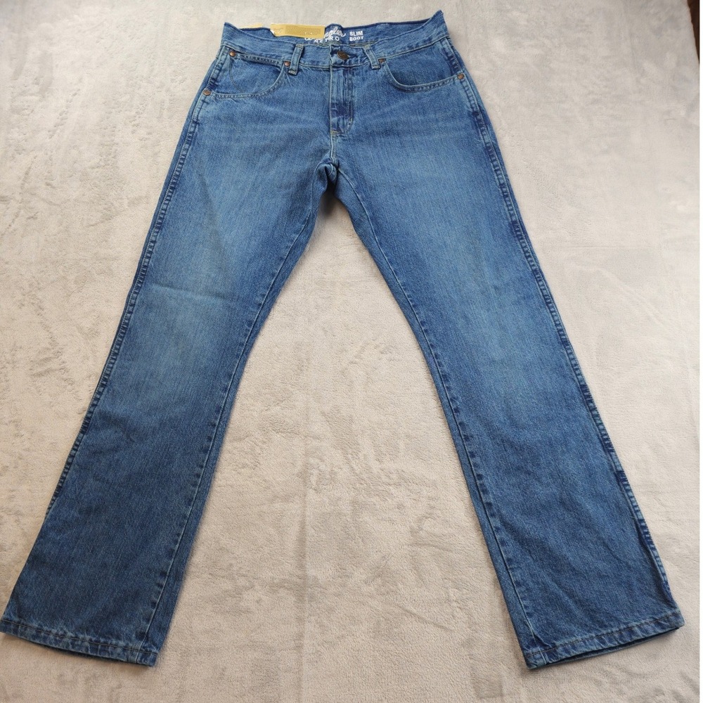 Wrangler Retro Slim Boot Jeans Mens 30x31 Medium Wash Denim 1077MWZWO NEW